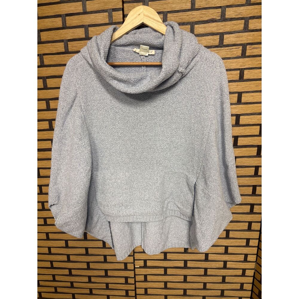 Lovestitch Pale Blue Cowl Neck Fuzzy Poncho Style Top Size S/M